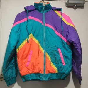 VINTAGE NH FASHION COLOR BLOCK JACKET SIZE M